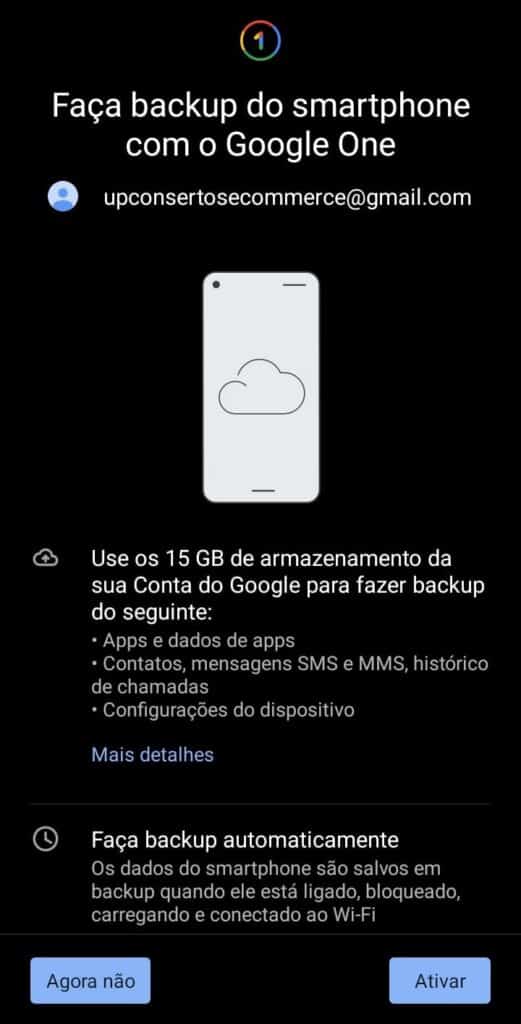 Backup Samsung Google One